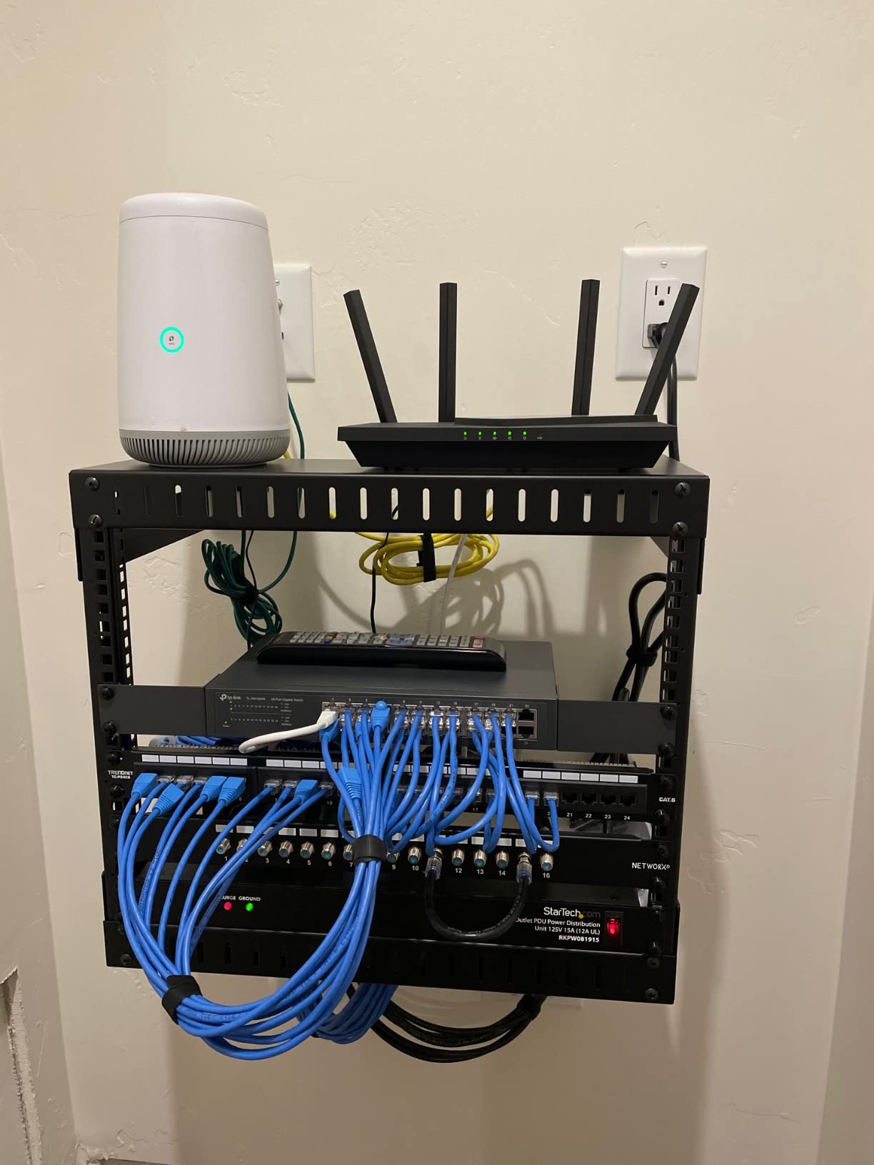 TRENDnet 24-Port Cat6 Unshielded Patch Panel, Wallmount or Rackmount, Compatible with Cat3,4,5,5e,6 Cabling, for Ethernet, Fast Ethernet, Gigabit Applications, Black, TC-P24C6 (Pack of 1) customer photo 1