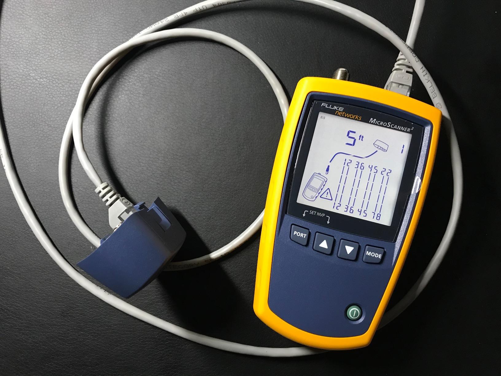 Fluke Networks MS2-100 MicroScanner2 Copper Cable Verifier with Built-In IntelliTone Toning, Troubleshoots RJ11, RJ45, Coax, Tests 10/100/1000Base-T, and VoIP customer photo 1