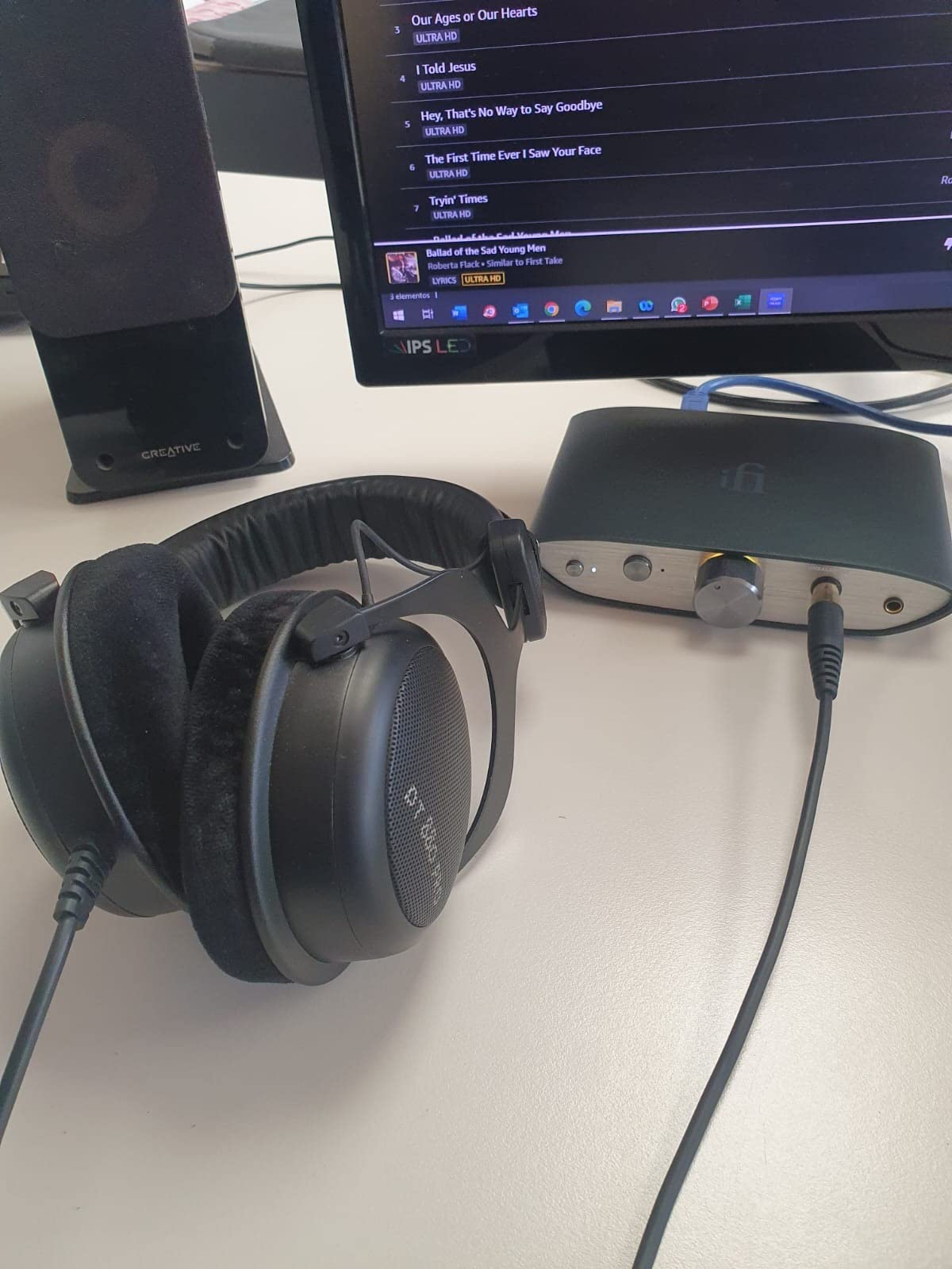 beyerdynamic DT 880 PRO 250 Ohm, Semi-Open-Back Over Ear Wired Studio Headphones for Mixing, Mastering, Monitor, 3M Coiled Cable with 1/8