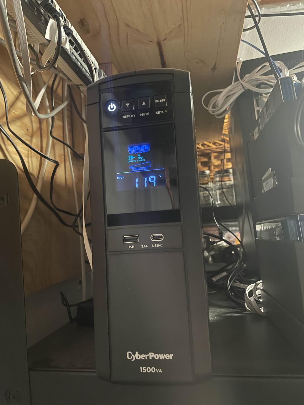 CyberPower CP1500PFCLCD PFC Sinewave UPS Battery Backup and Surge Protector, 1500VA/1000W, 12 Outlets, AVR customer photo 2