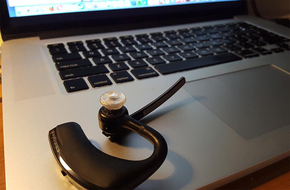 Plantronics - Voyager Legend Wireless Headset (Poly) - Single-Ear Bluetooth w/Noise-Canceling Mic - Voice Controls - Mute & Volume Buttons - Ergonomic Design -Connect to Mobile/Tablet via Bluetooth customer photo 1