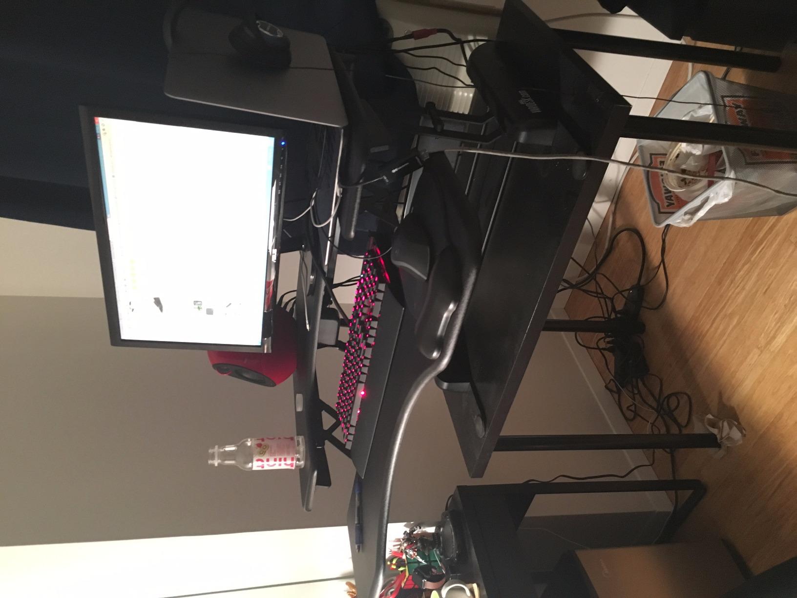 VariDesk Pro Plus 36 - Adjustable Desk Converter with 11 Height Settings - Laptop Sit Stand Desk Riser for Home Office, Table Tops, Workspace - Fully Assembled with Spring Loaded Lift - Black customer photo 1