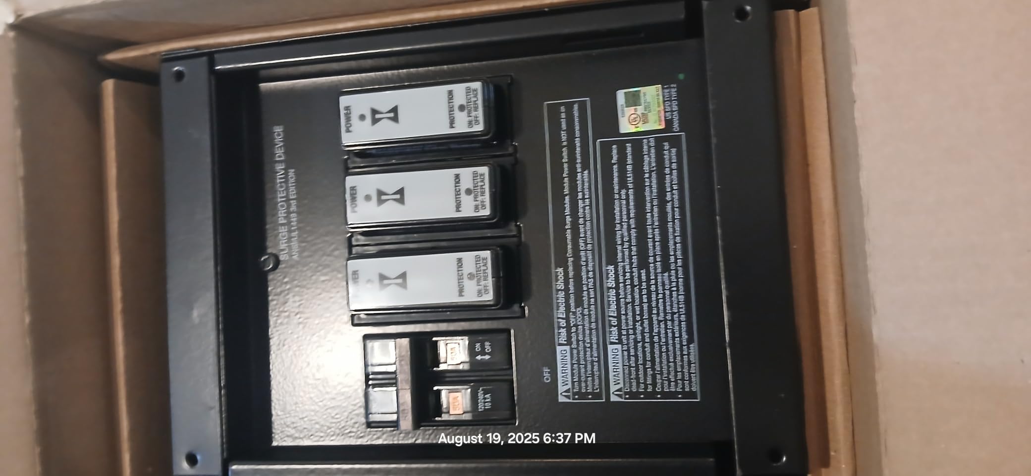 Intermatic IG2240-IMSK Advanced Surge Protection with Easily Replaceable IMODULES Whole Home Surge Protector customer photo 1