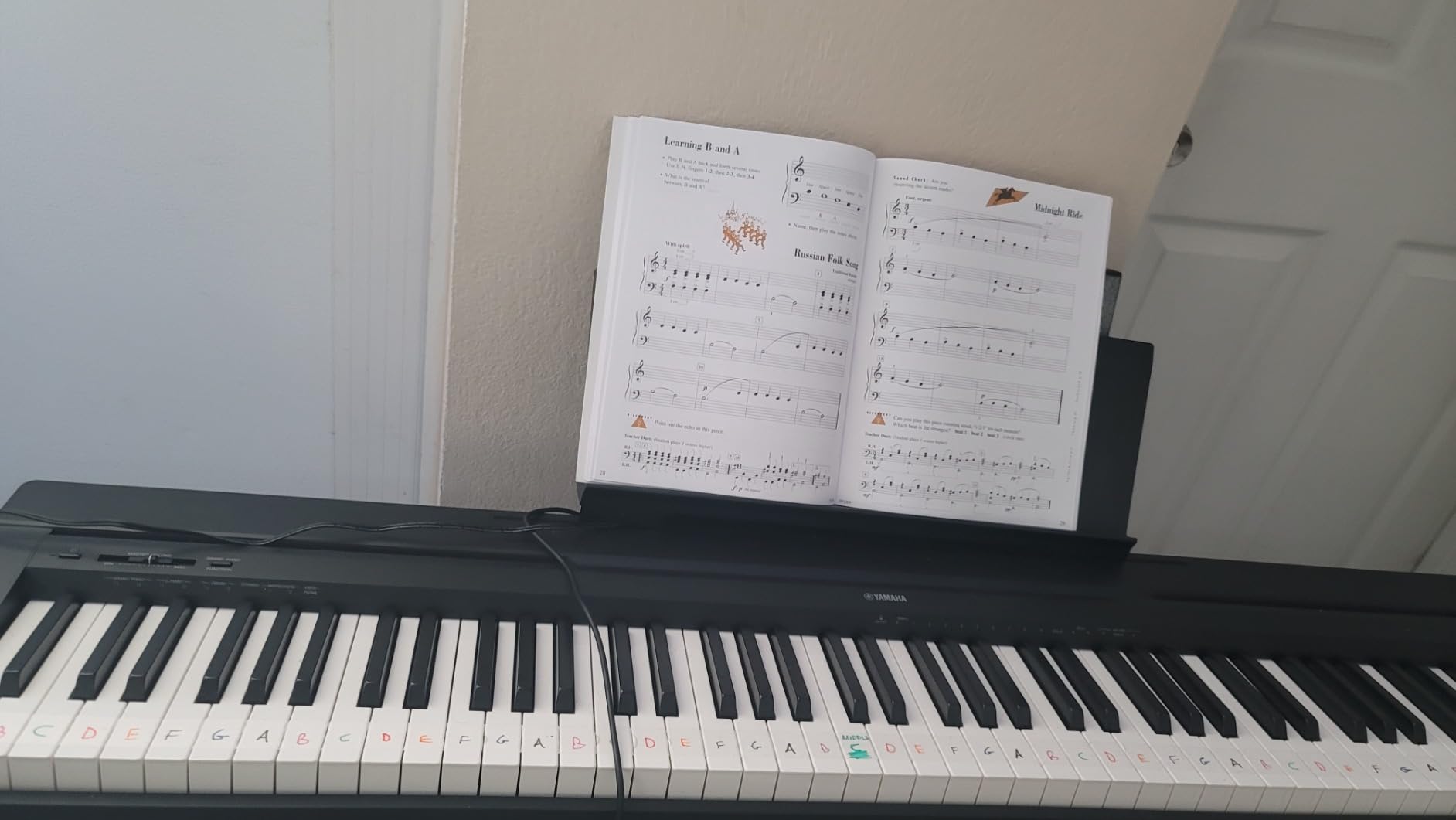 Yamaha 88-Key Weighted Portable Digital Piano Keyboard with Music Rest, Sustain Foot Switch, Built-in Speakers, USB Connectivity, Black (P45B) customer photo 1