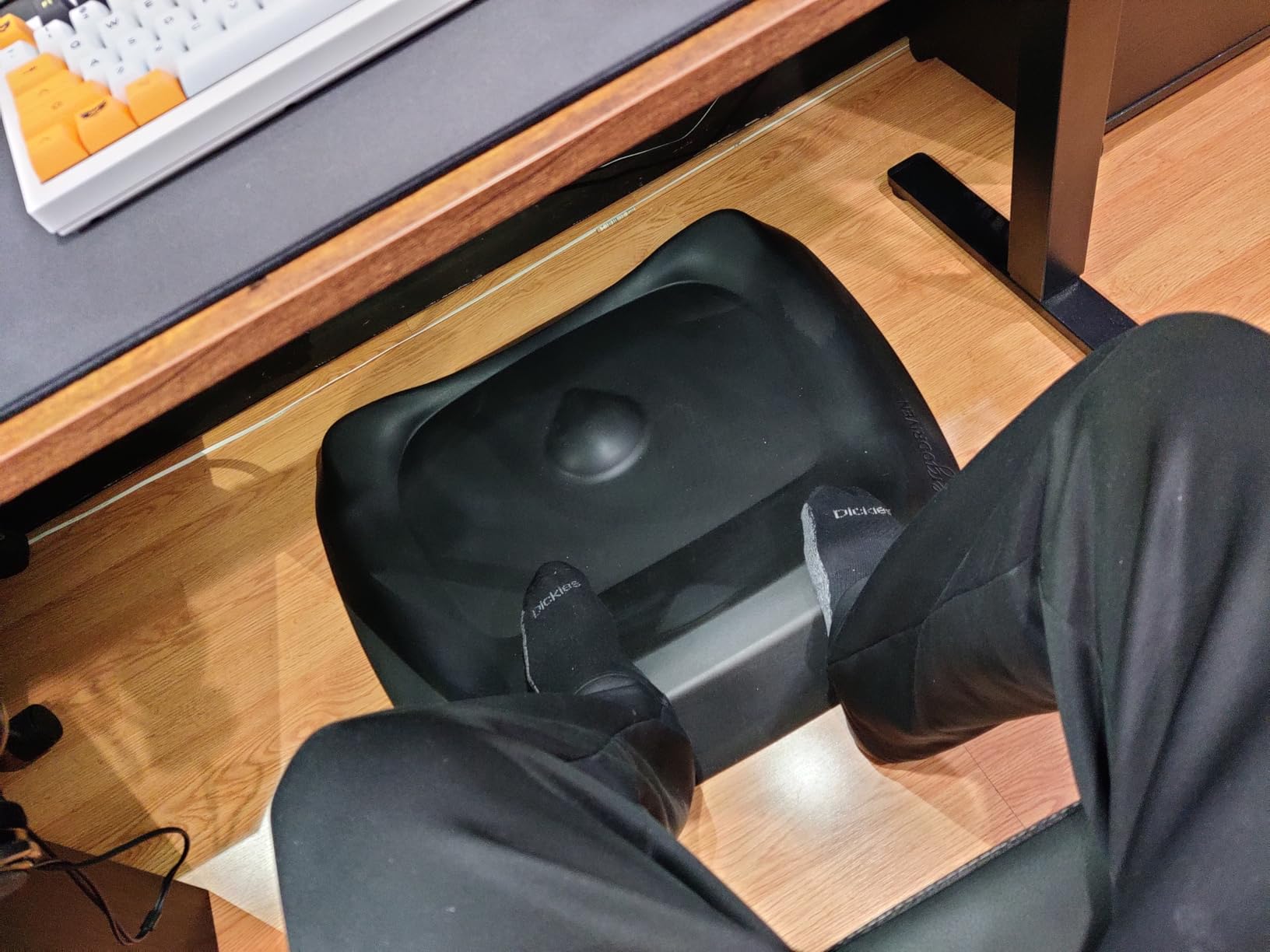 The Standing Desk Mat - Topo by Ergodriven | Premium Not-Flat Anti-Fatigue Standing Desk Mat with Calculated Terrain | Ultra-Thick Deluxe Comfort Foam, Durable, PVC-Free | Accessories | Obsidian Black customer photo 2