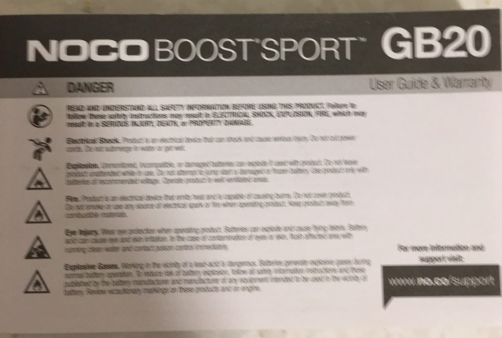 NOCO Boost GB20: 500A UltraSafe Jump Starter - 12V Lithium Battery Booster Pack for 4.0L Gas Engines customer photo 1