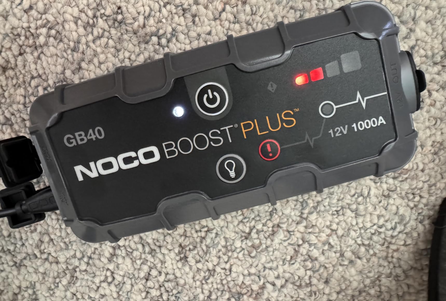 NOCO Boost GB40: 1000A UltraSafe Jump Starter - 12V Lithium Battery Booster Pack, Portable Jump Box, Power Bank & Jumper Cables customer photo 1