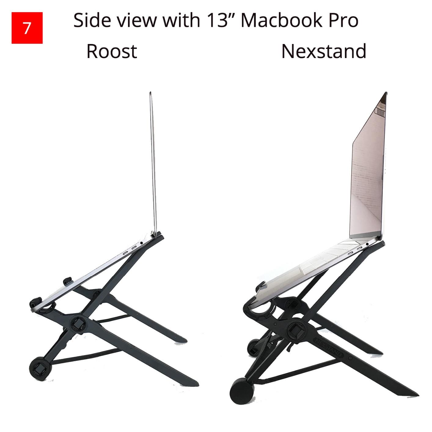 Roost V3 - Ultra Portable and Adjustable Laptop Stand - Eye-Level Anywhere - 6.5 to 12.5 inch Screen Lift - Patented Rigid Folding Structure and Self-Adjustings Laptop Grips (for 12