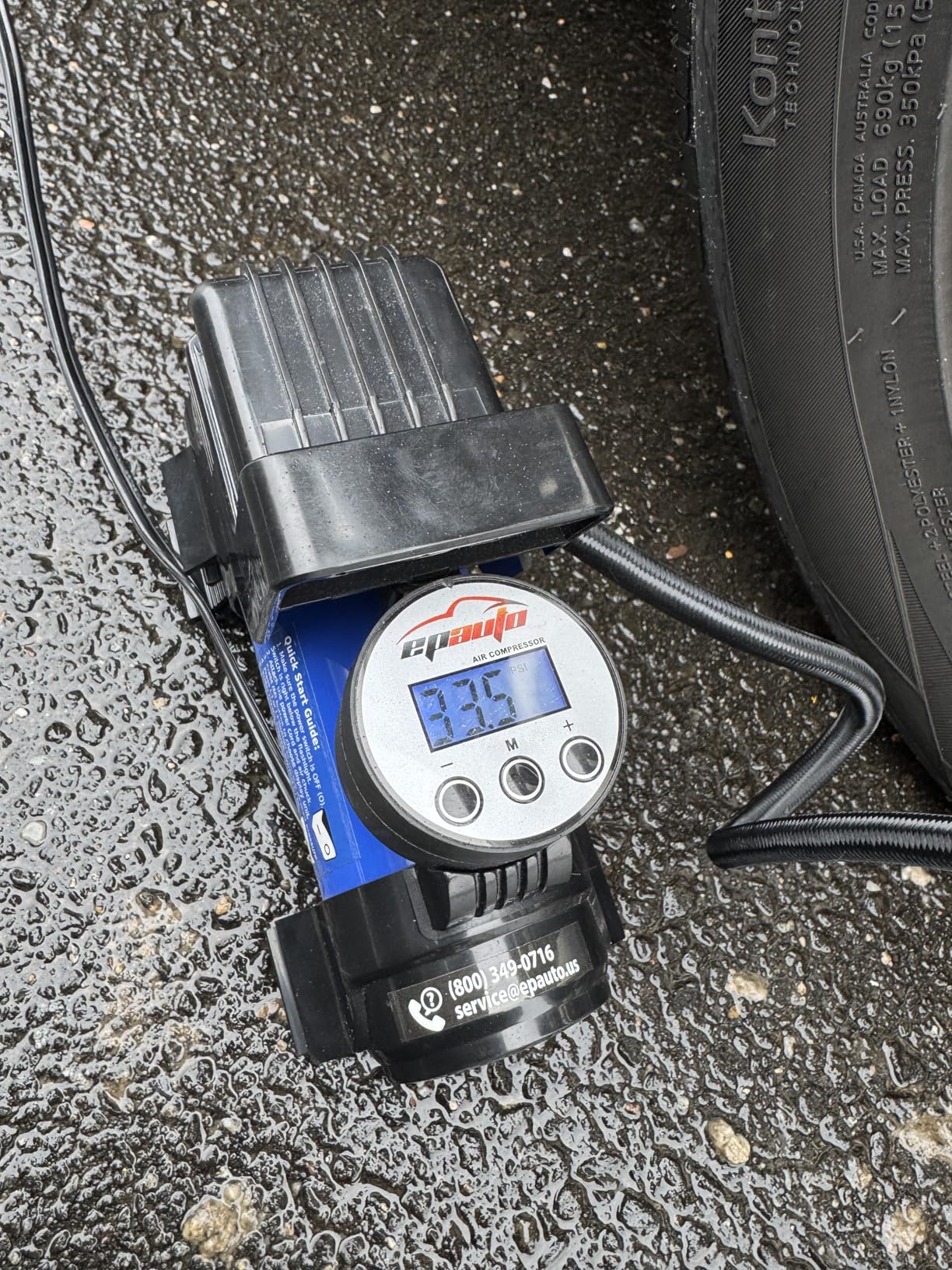 EPAuto 12V DC Portable Air Compressor Pump, Digital Tire Inflator customer photo 1
