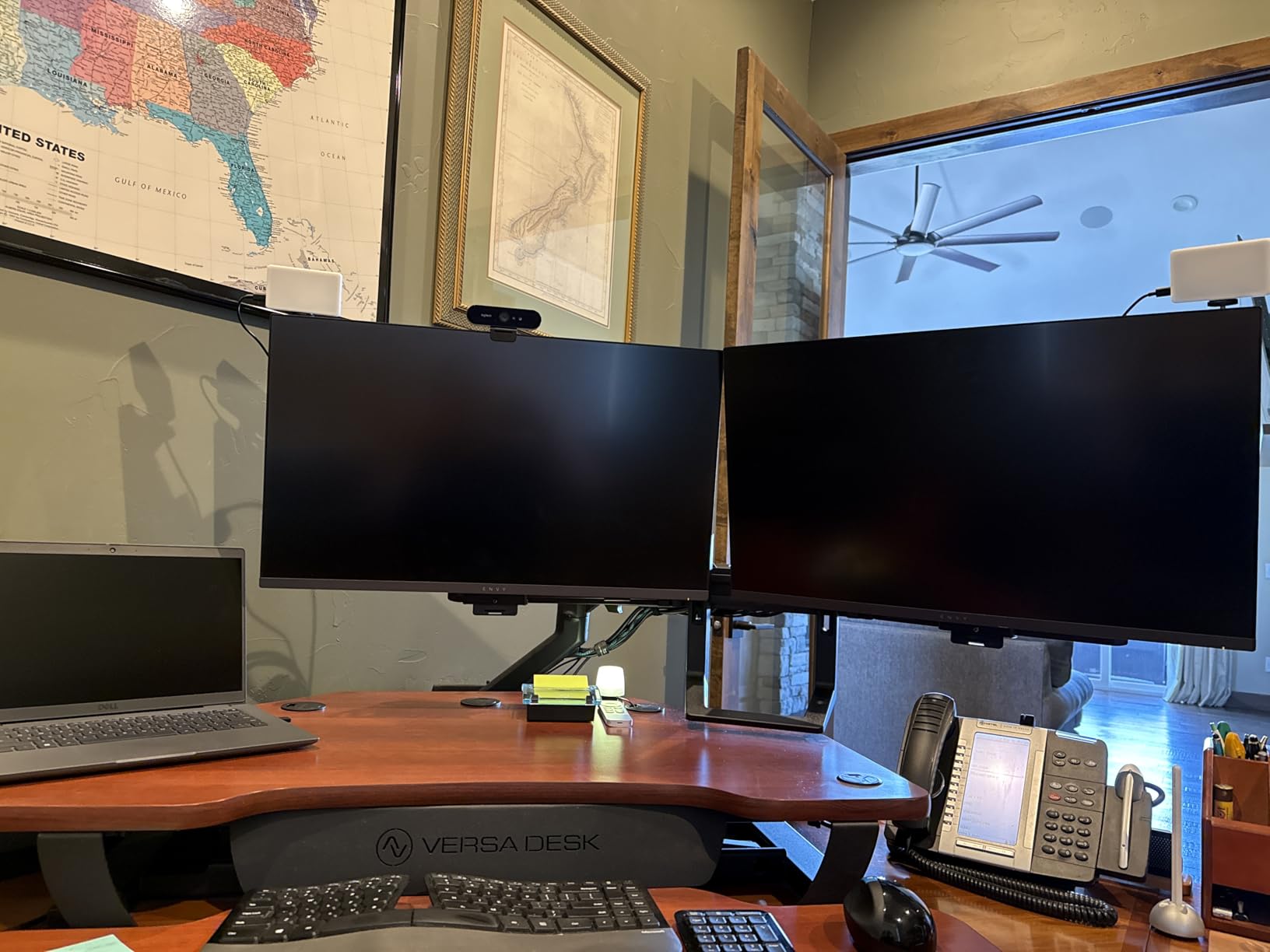 Herman Miller HX Dual Monitor Arm, VESA Desk Mount - for 2 Monitors Up to 32 Inches, 5 to 17.5 lbs Each - Polished Aluminum customer photo 1