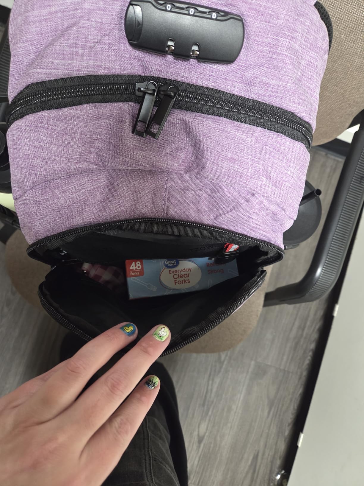 Tzowla Travel Laptop Backpack Water Resistant Anti-Theft Bag with Giant Tumbler Holder Pocket and Lock 15.6 Inch Computer Business Backpacks for Women Men Work College Gift,Casual Daypack(Grey) customer photo 1