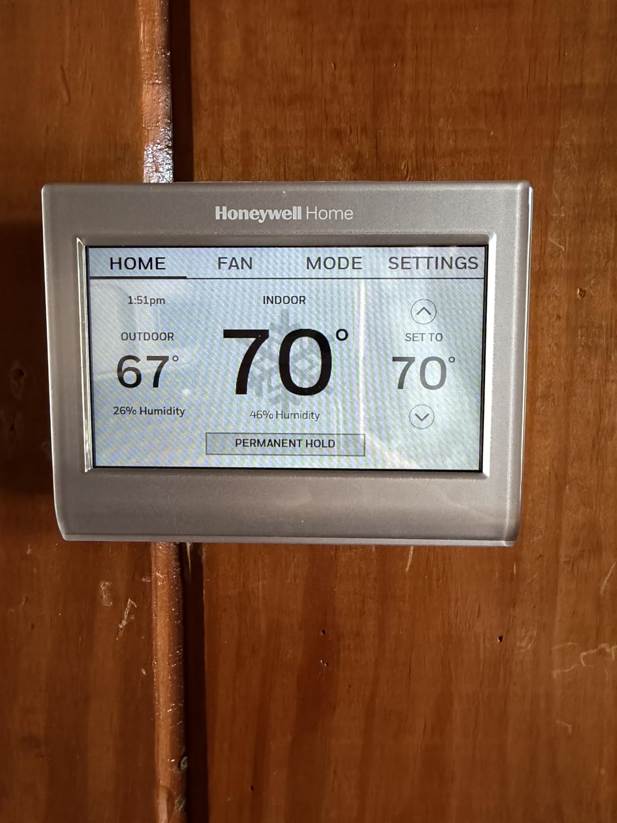 Honeywell Home RTH9585WF1004 Wi-Fi Smart Color Thermostat, 7 Day Programmable, Touch Screen, Energy Star, Alexa Ready, Gray customer photo 1