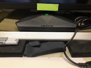 CMTECK Conference USB Microphone, Mute Button, Omnidirectional Condenser Boundary Mic for Recording, Streaming, Gaming, Skype (Windows/macOS)-Without Speaker customer photo 1