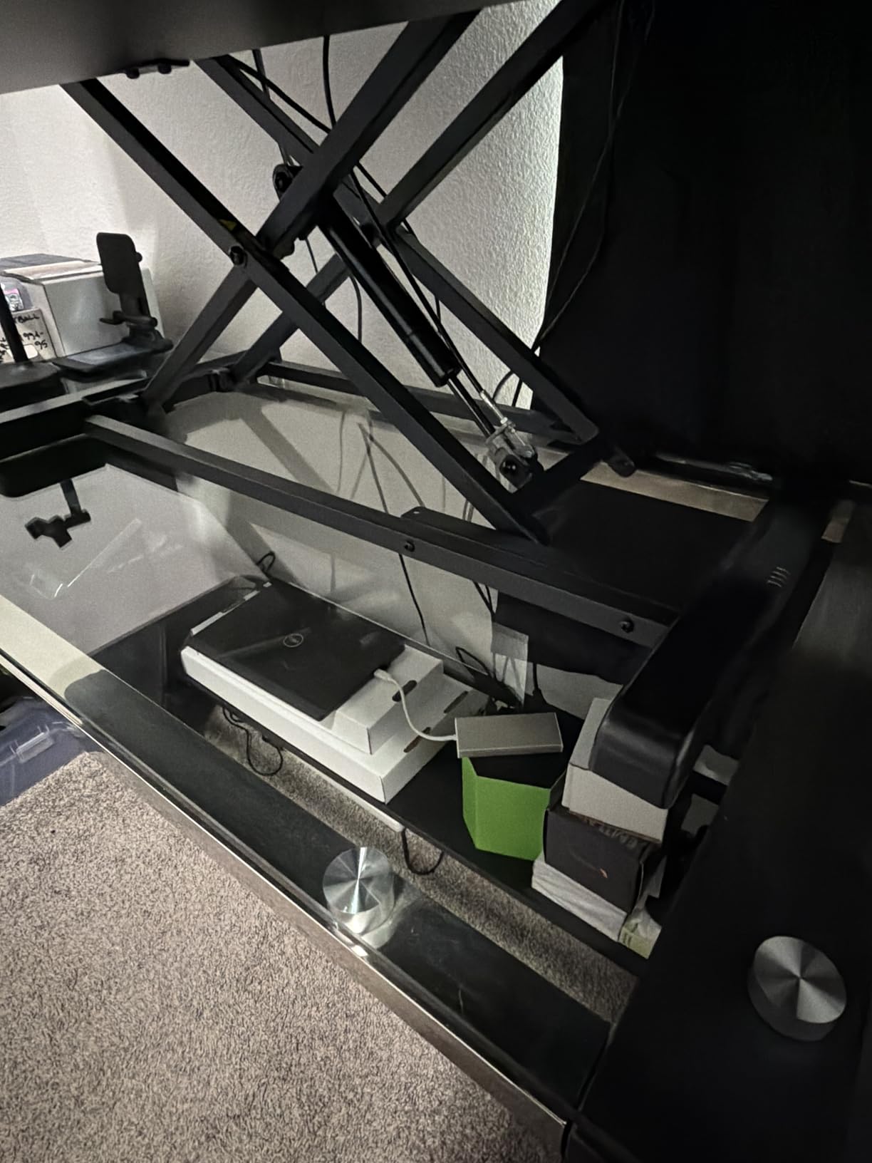 VIVO 32 inch Desk Converter, K Series, Height Adjustable Sit to Stand Riser, Dual Monitor and Laptop Workstation with Wide Keyboard Tray, Black, DESK-V000K customer photo 1