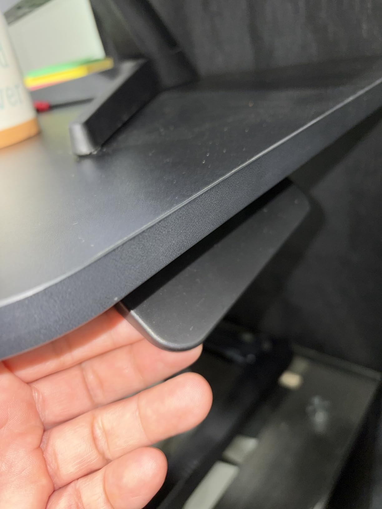 VIVO 32 inch Desk Converter, K Series, Height Adjustable Sit to Stand Riser, Dual Monitor and Laptop Workstation with Wide Keyboard Tray, Black, DESK-V000K customer photo 2