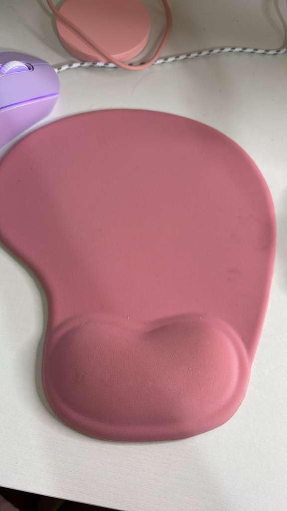 Office Mousepad with Gel Wrist Support - Ergonomic Gaming Desktop Mouse Pad Wrist Rest - Design Gamepad Mat Rubber Base for Laptop Computer -Silicone Non-Slip Special-Textured Surface (01Pink) customer photo 1