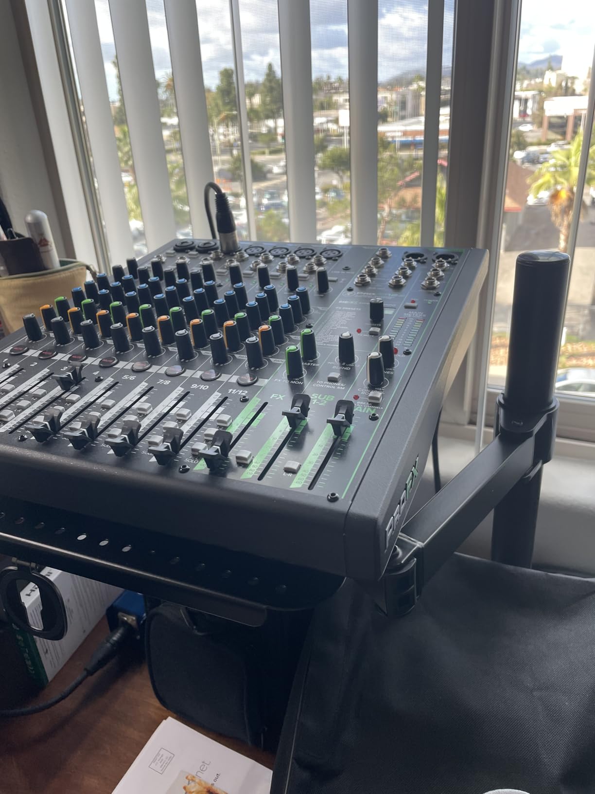 WALI Laptop Desk Mount for 17 inch Notebook, Adjustable Single Monitor Arm with Laptop Holder for 32 inch Screen, Laptops Stand with Ventilated Tray, Up to 22 lbs, (M00LP), Black customer photo 1