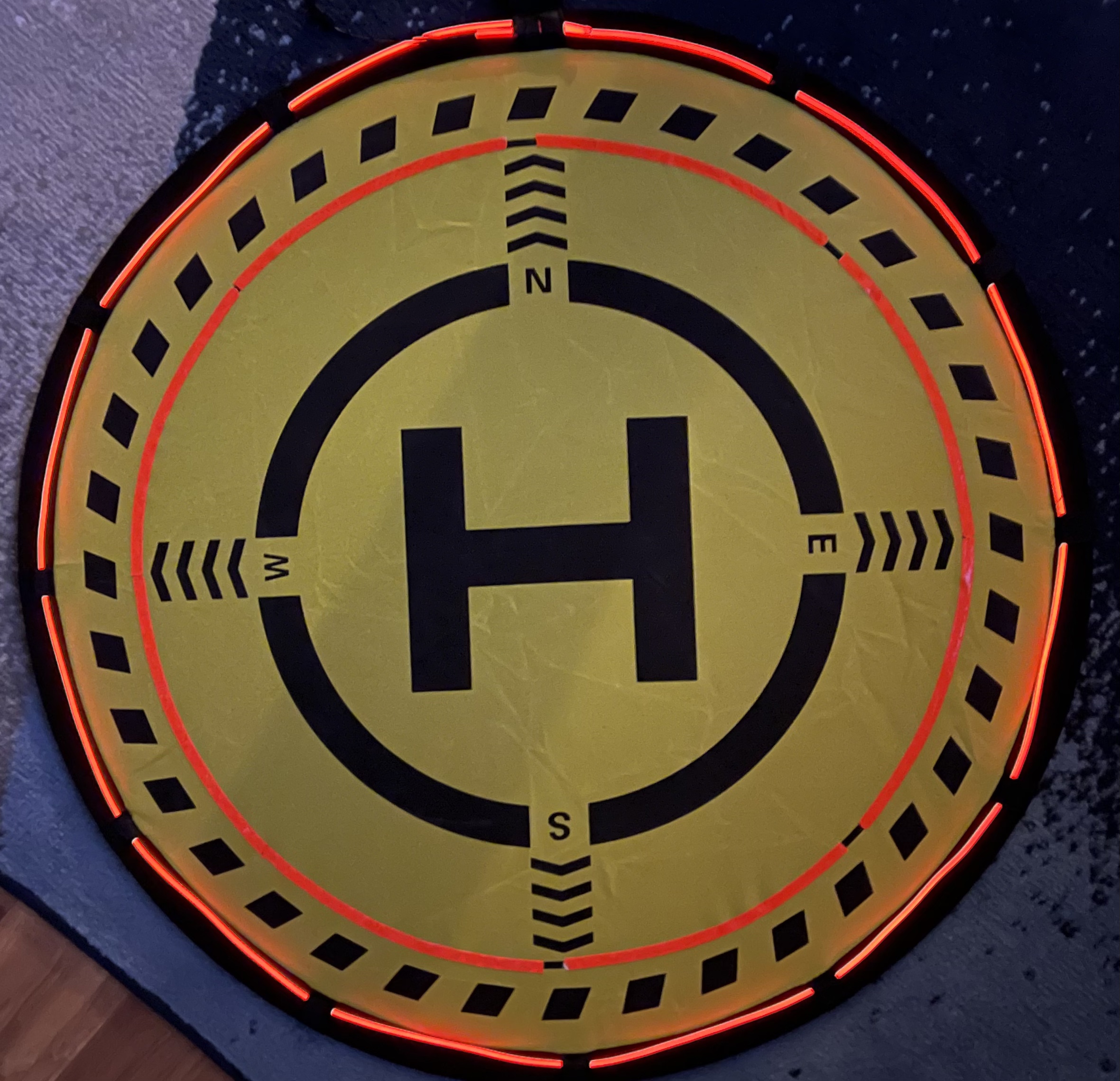 Drone Landing Pad with Night Vision LED Light, Universal 27.6