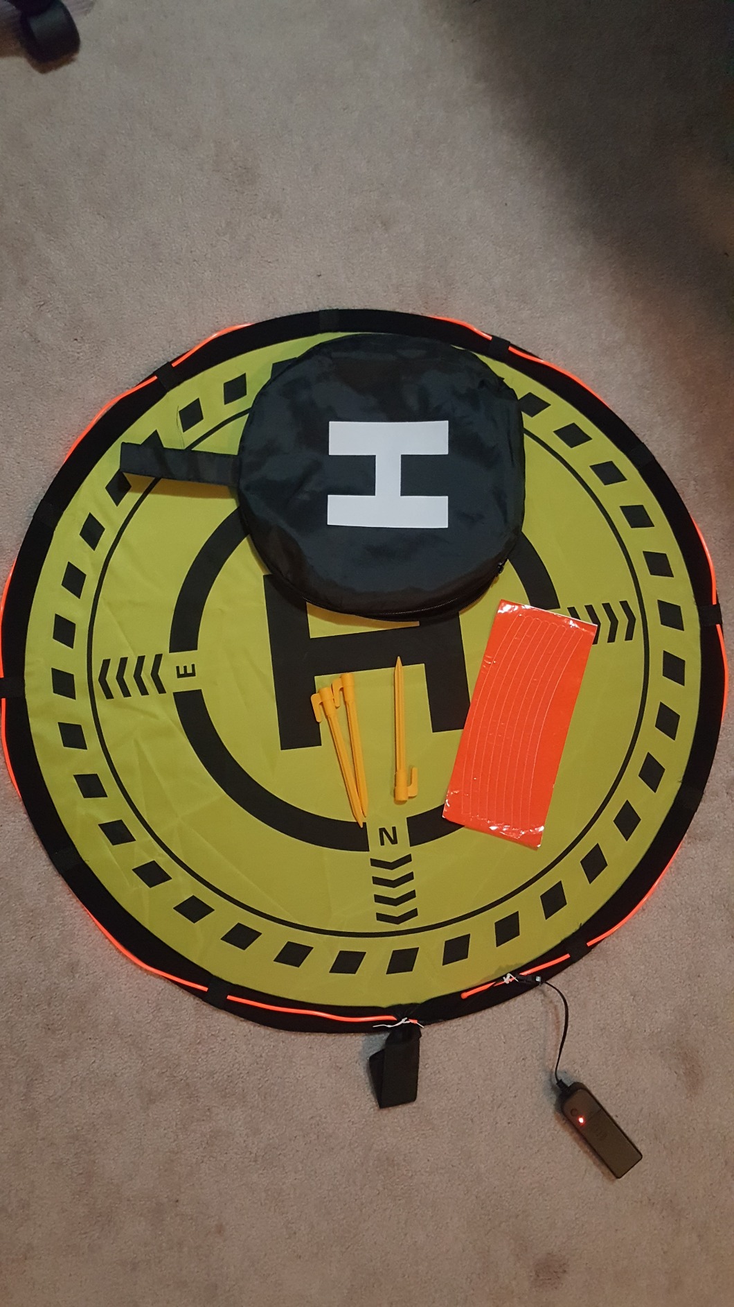 Drone Landing Pad with Night Vision LED Light, Universal 27.6