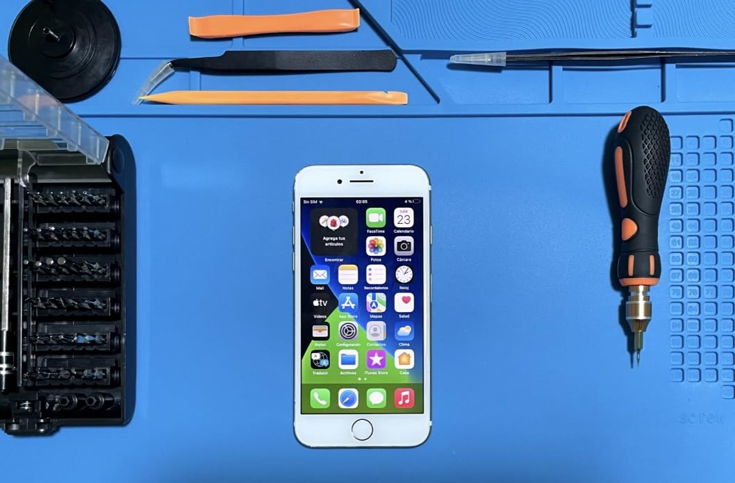 Kaisi Heat Insulation Silicone Repair Mat with Scale Ruler and Screw Position for Soldering Iron, Phone and Computer Repair Size:17.7 x 11.8 Inches customer photo 2