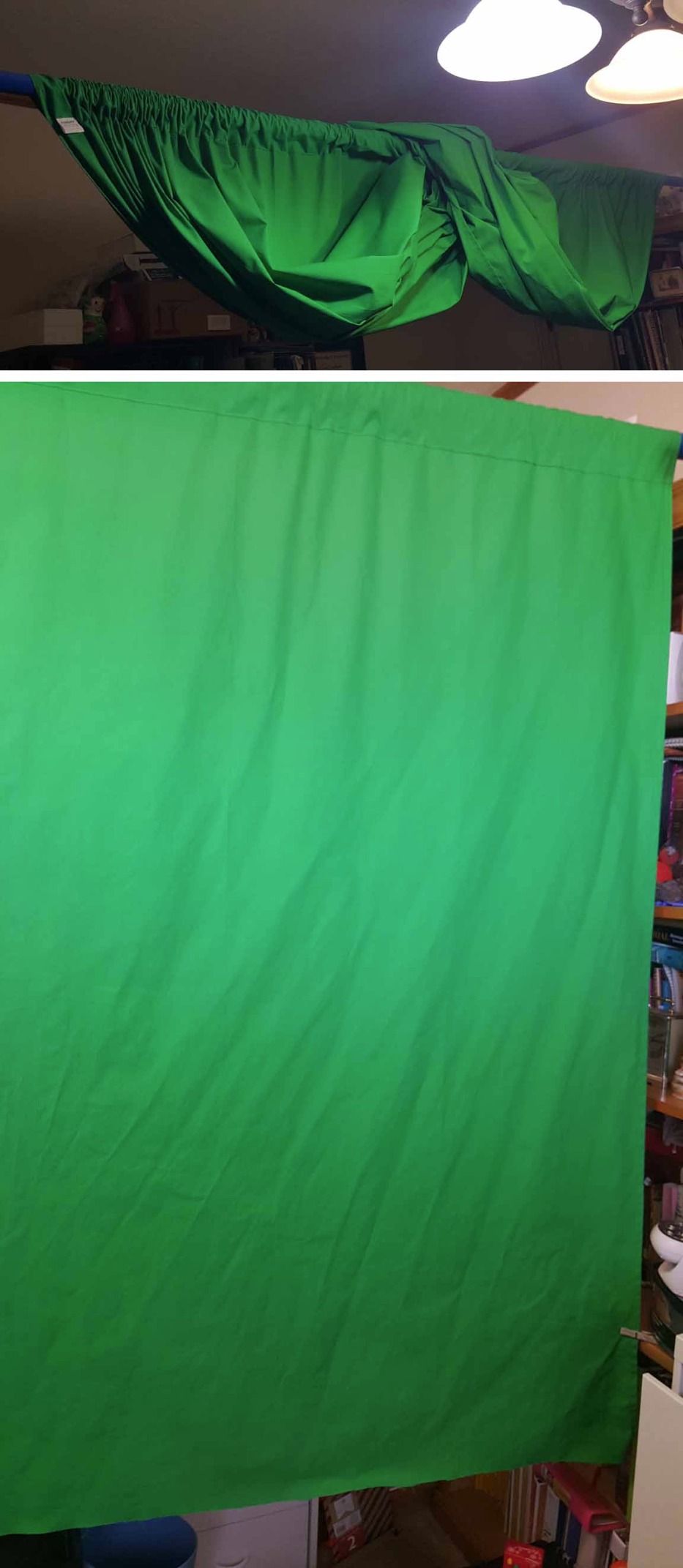 EMART Green Screen Backdrop, 6 x 9 Ft Photography Greenscreen Background Sheet Fabric Kit for YouTube Video Streaming Zoom, Small Photo Chromakey Polyester Cloth Curtain with 4 Clip customer photo 2