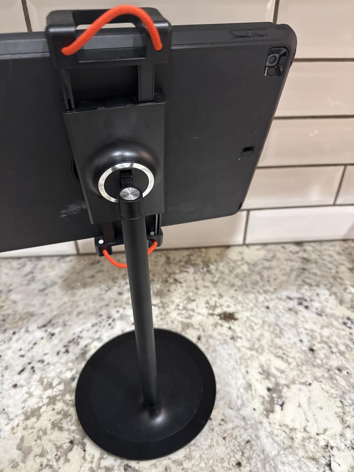 SAIJI Tablet Stand Holder, Extra-Height Adjustable Kindle Stand, 360 Degree Rotating iPad Holder, Aluminum Alloy Cradle Mount Dock for 4.7