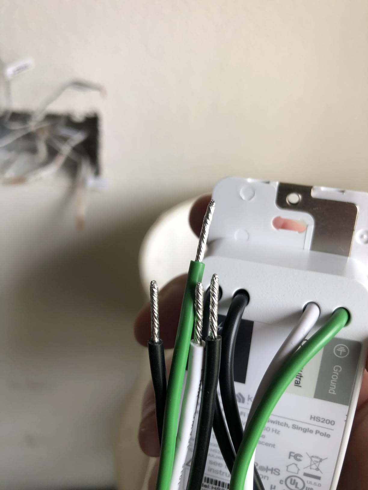 Kasa Smart Light Switch HS200P3, Single Pole, Needs Neutral Wire, 2.4GHz Wi-Fi Light Switch Compatible with Alexa and Google Home, UL Certified, No Hub Required, 3 Count -Pack of 1 , White customer photo 1