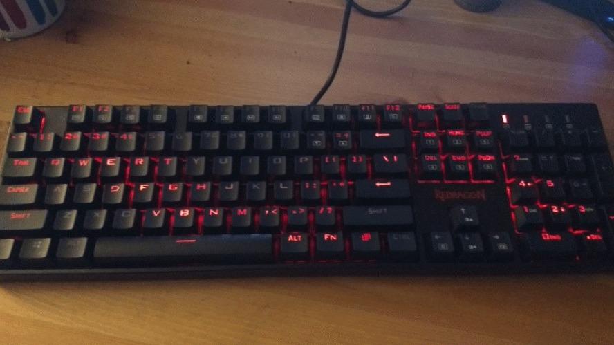 Redragon K582 RGB Mechanical Gaming Keyboard, 100% 104 Keys Standard Layout Gaming Keyboard with Double-Shot ABS Keycaps, Dynamic 16.8M RGB Backlit & Linear Red Switch, Redefine Software Supported customer photo 2