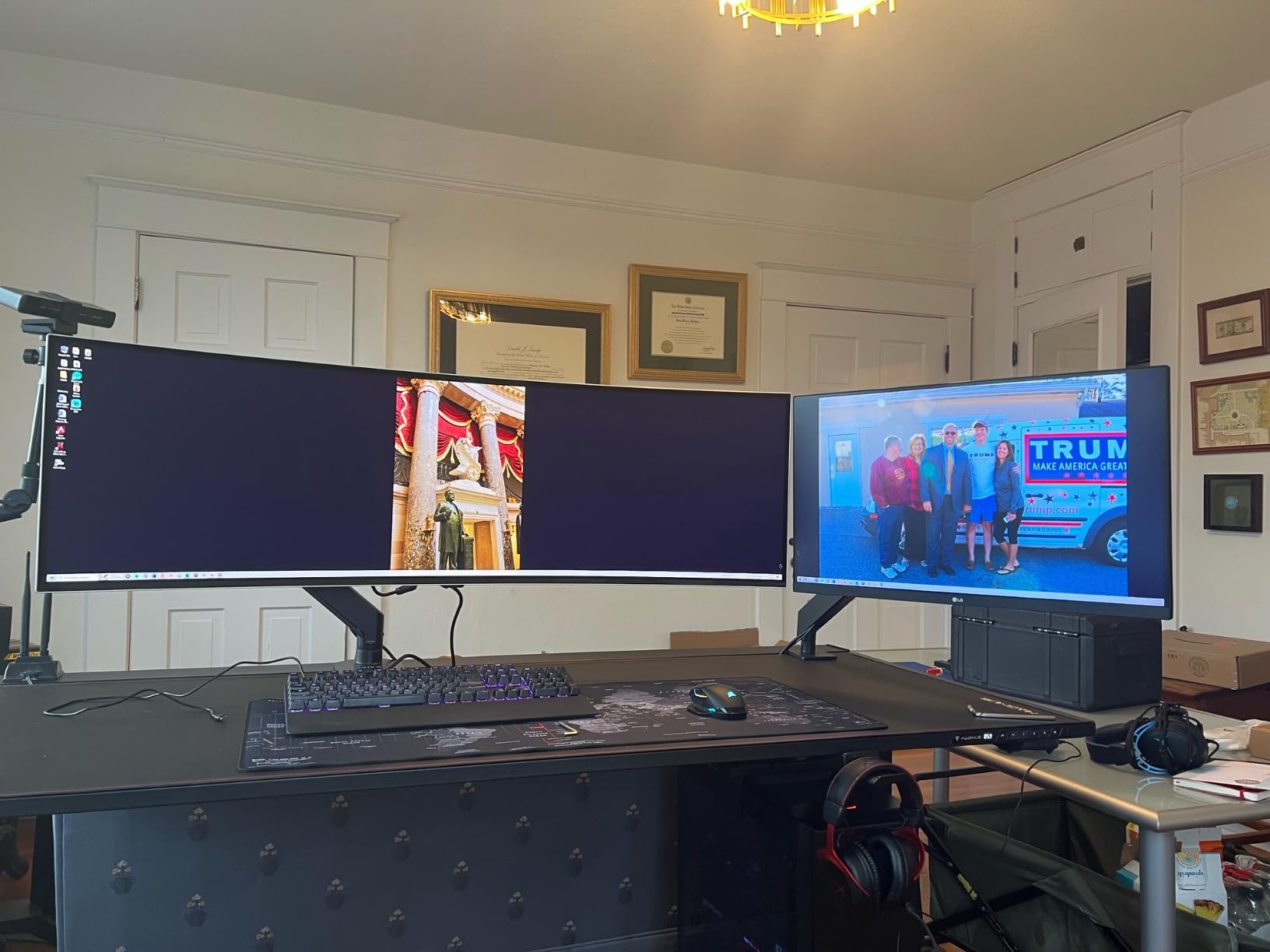 VIVO Premium Aluminum Monitor Arm for Ultrawide Screens up to 49 inches and 33 lbs, Heavy Duty Single Desk Mount, Pneumatic Height, Max VESA 100x100, Black, STAND-V101G1 customer photo 1