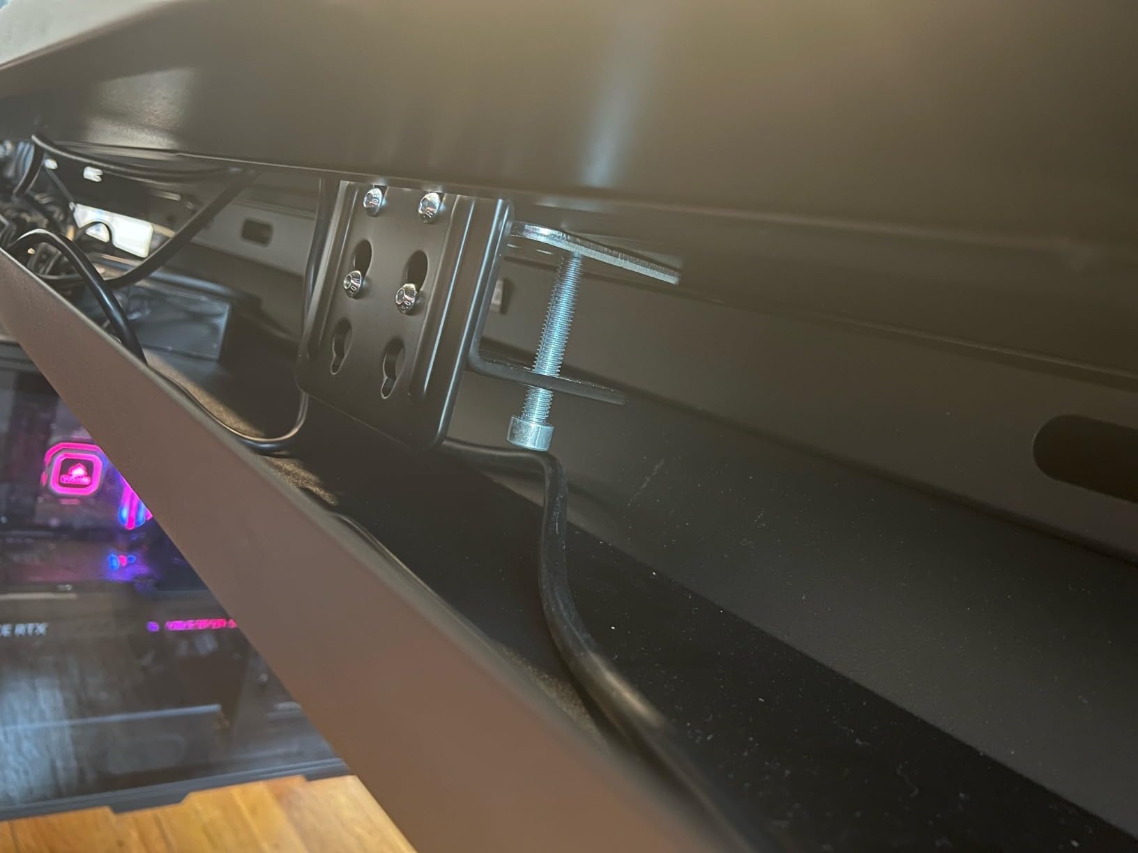 VIVO Premium Aluminum Monitor Arm for Ultrawide Screens up to 49 inches and 33 lbs, Heavy Duty Single Desk Mount, Pneumatic Height, Max VESA 100x100, Black, STAND-V101G1 customer photo 2