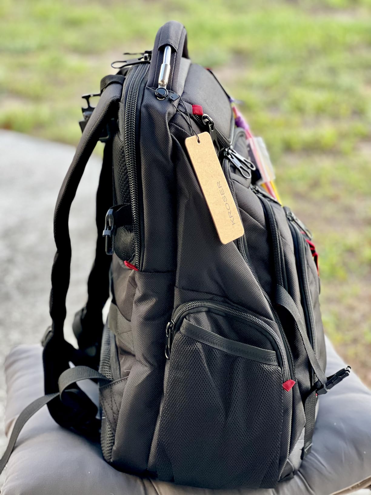 KROSER Travel Laptop Backpack 17.3 Inch XL Computer Backpack with Hard Shell Saferoom RFID Pockets Water-Repellent Business College Daypack Stylish Bag for Men/Women-Black customer photo 2