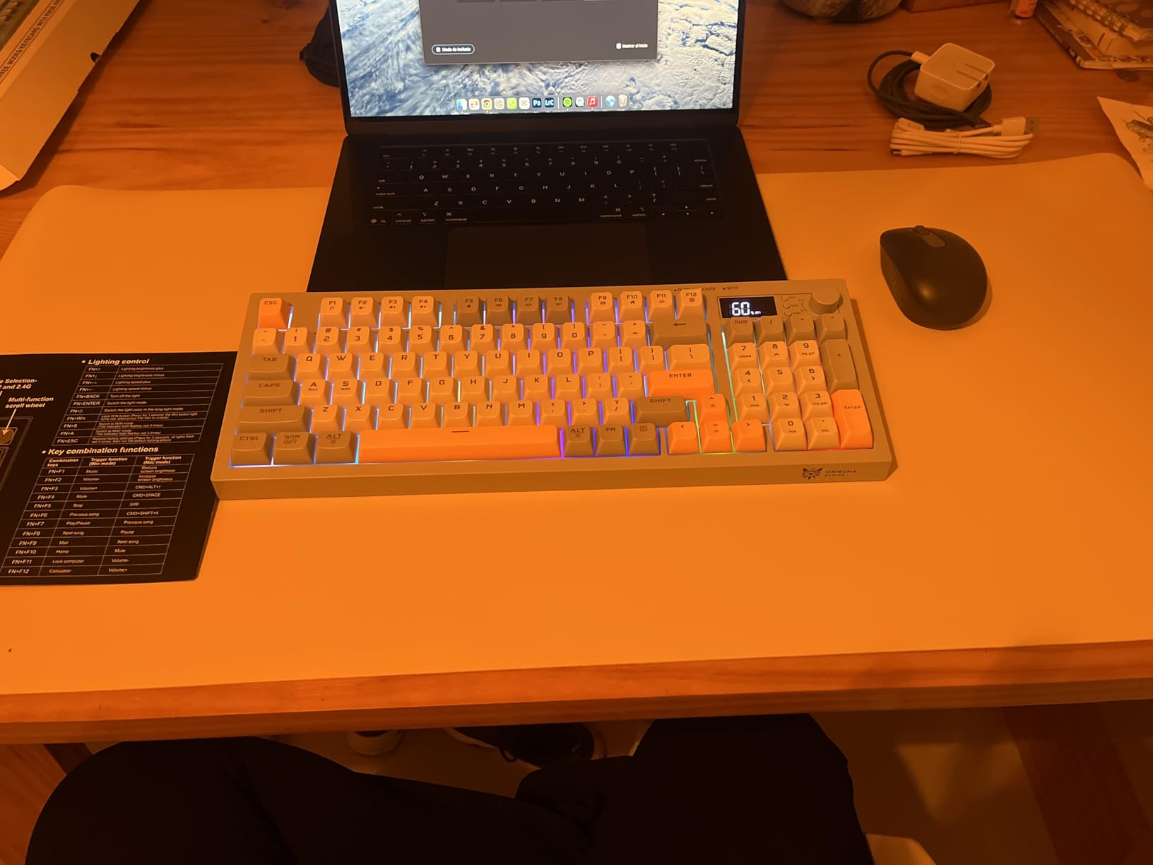 K KNODEL Large Office Leather Desk Mat, Mouse and Keyboard Pad, Computer and Laptop Mat, Desktop Protector and Cover, Writing Pad and Blotter (35.4