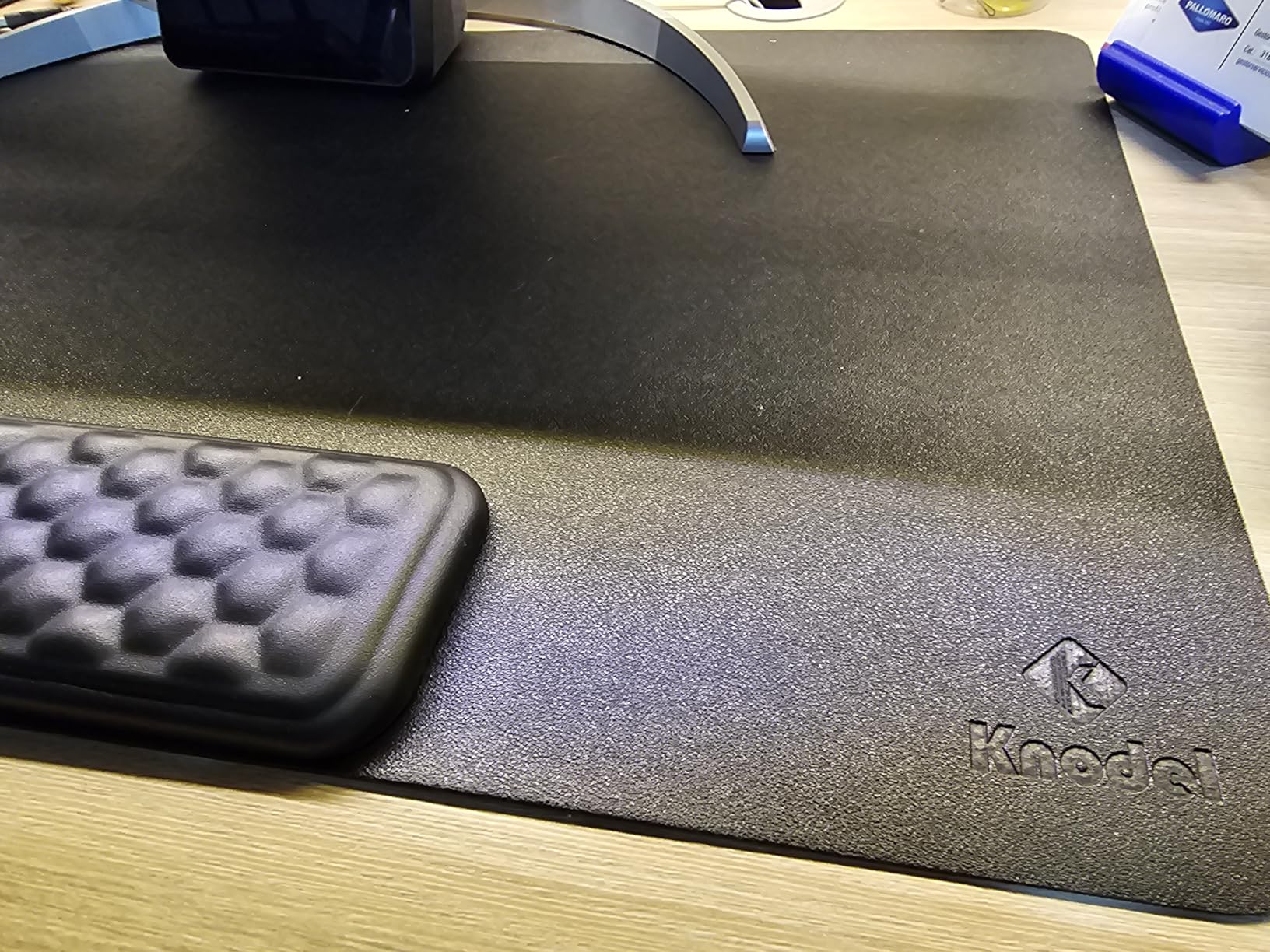 K KNODEL Large Office Leather Desk Mat, Mouse and Keyboard Pad, Computer and Laptop Mat, Desktop Protector and Cover, Writing Pad and Blotter (35.4