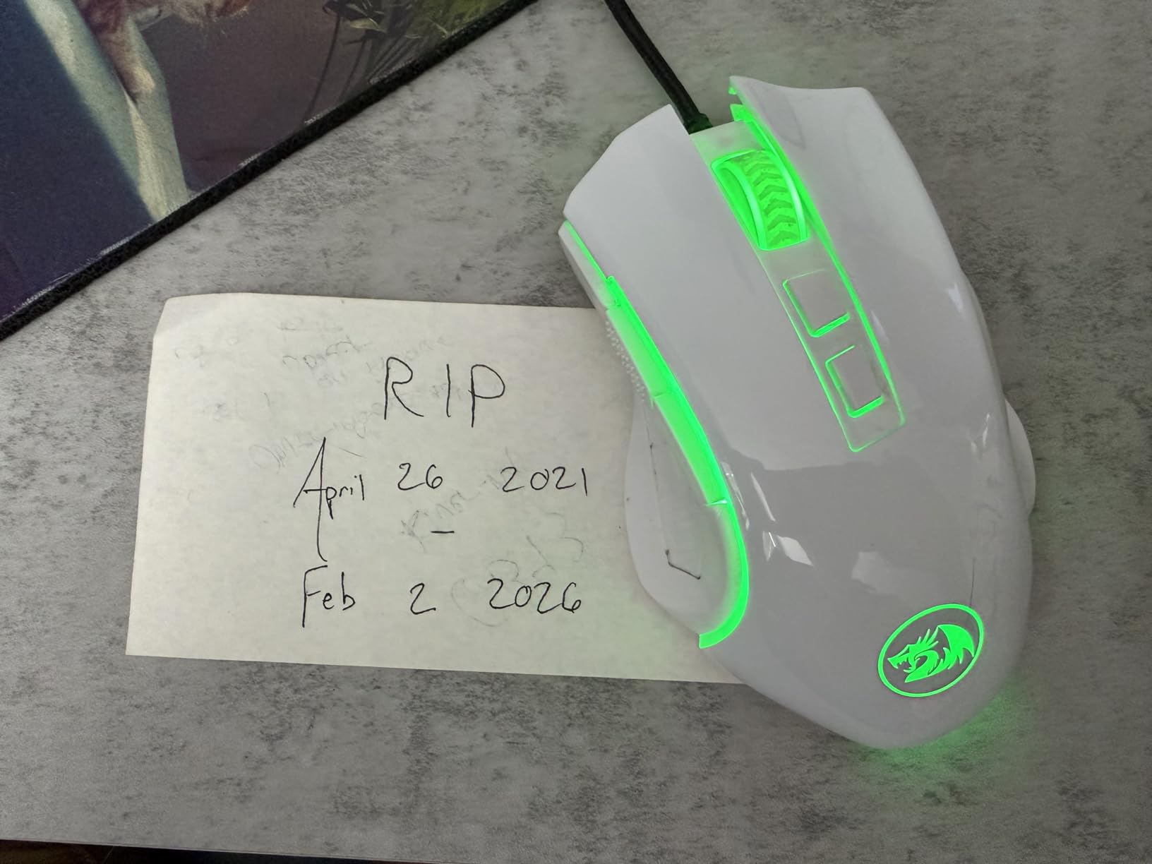 Redragon M602 Gaming Mouse, Ergonomic RGB Gaming Mouse Wired with 7200 Adjustable DPI, 9 Programmable Buttons, Professional Software for Gamer Office [White] customer photo 1