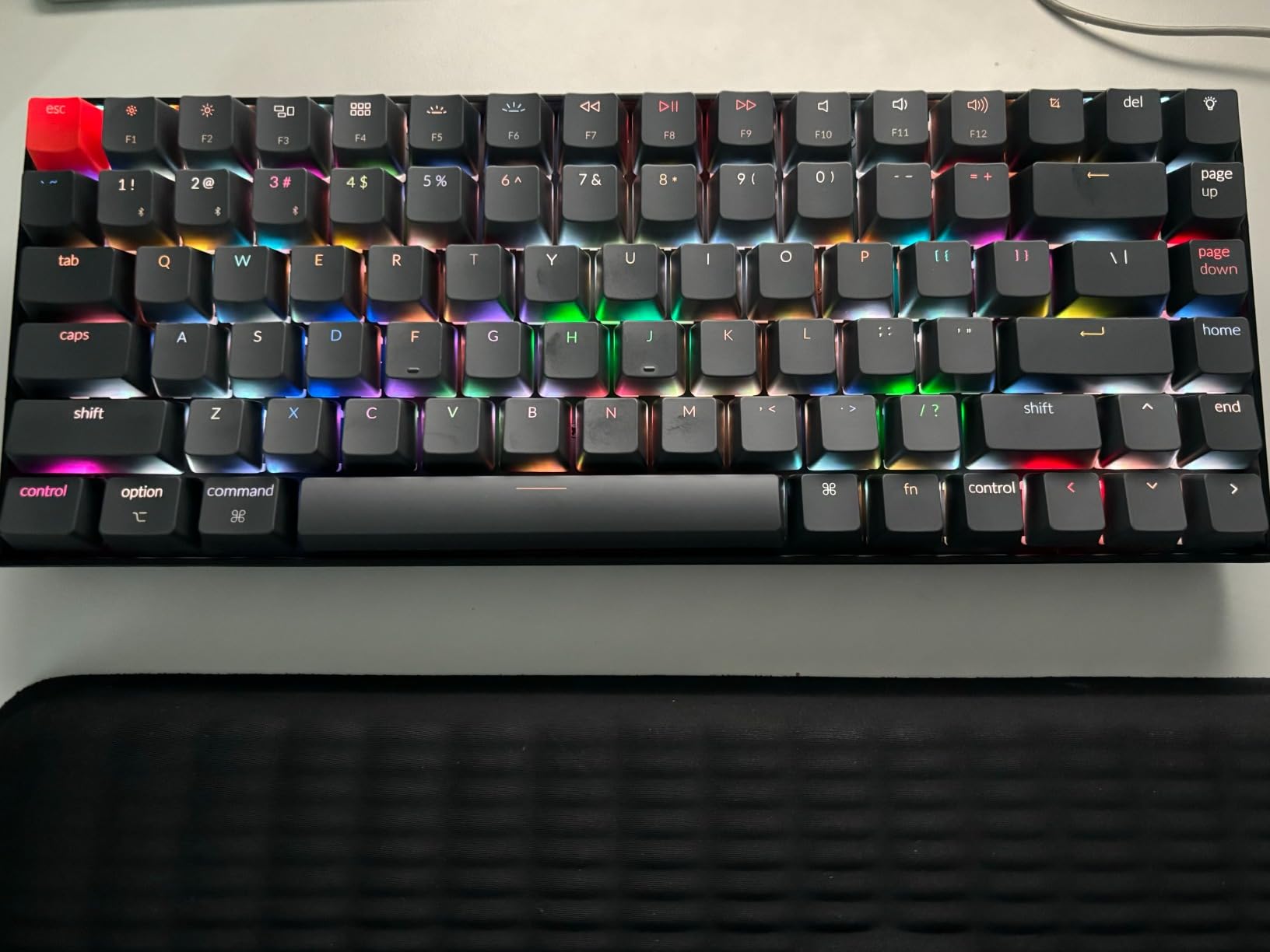 Keychron K2 75% Layout RGB Bluetooth Wireless Mechanical Keyboard with Keychron Super Brown Switch/Anti Ghosting/N-Key Rollover, Compact 84 Keys USB Wired Gaming Keyboard for Mac Windows-Version 2 customer photo 2