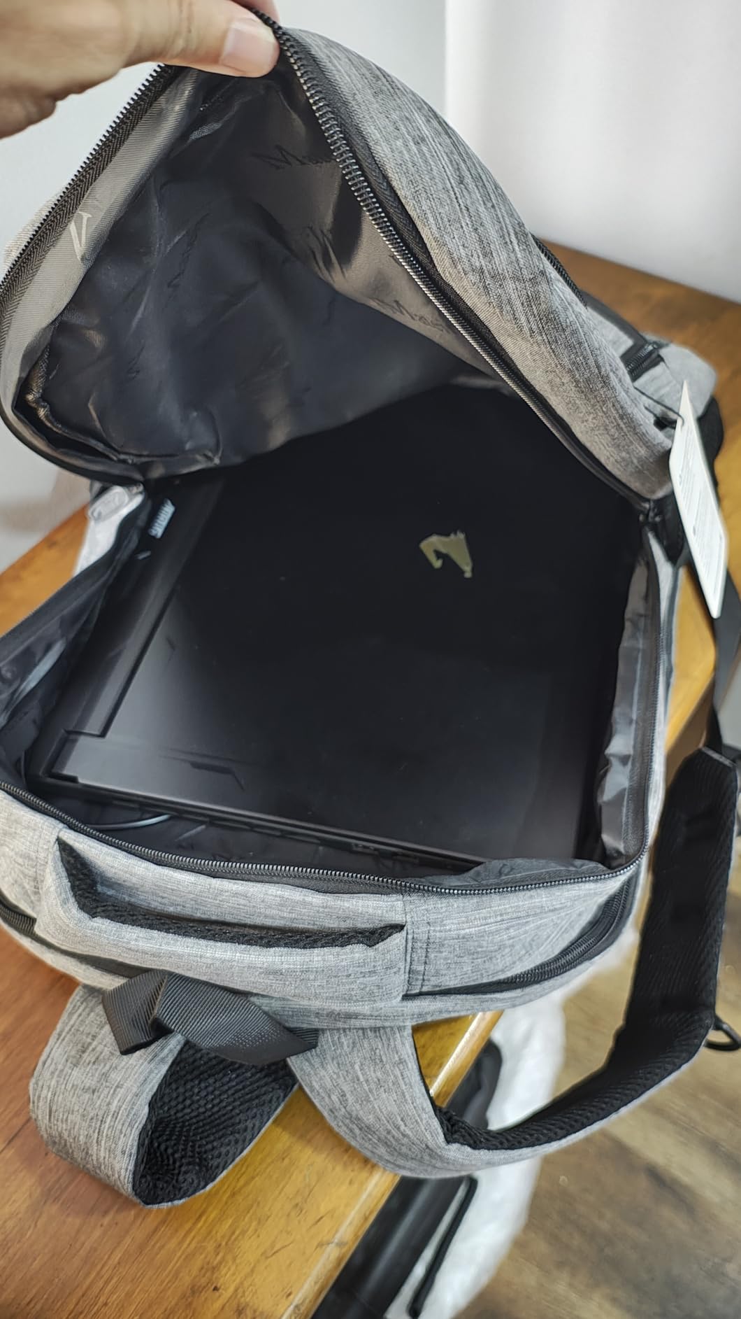 MATEIN Travel Laptop Backpack, 17 Inch Work TSA Approved Carry on Backpack, Large Computer Business Bag for Men Women with Trolley Sleeve and Anti Theft Pocket, College School Rucksack Book Bag, Grey customer photo 1