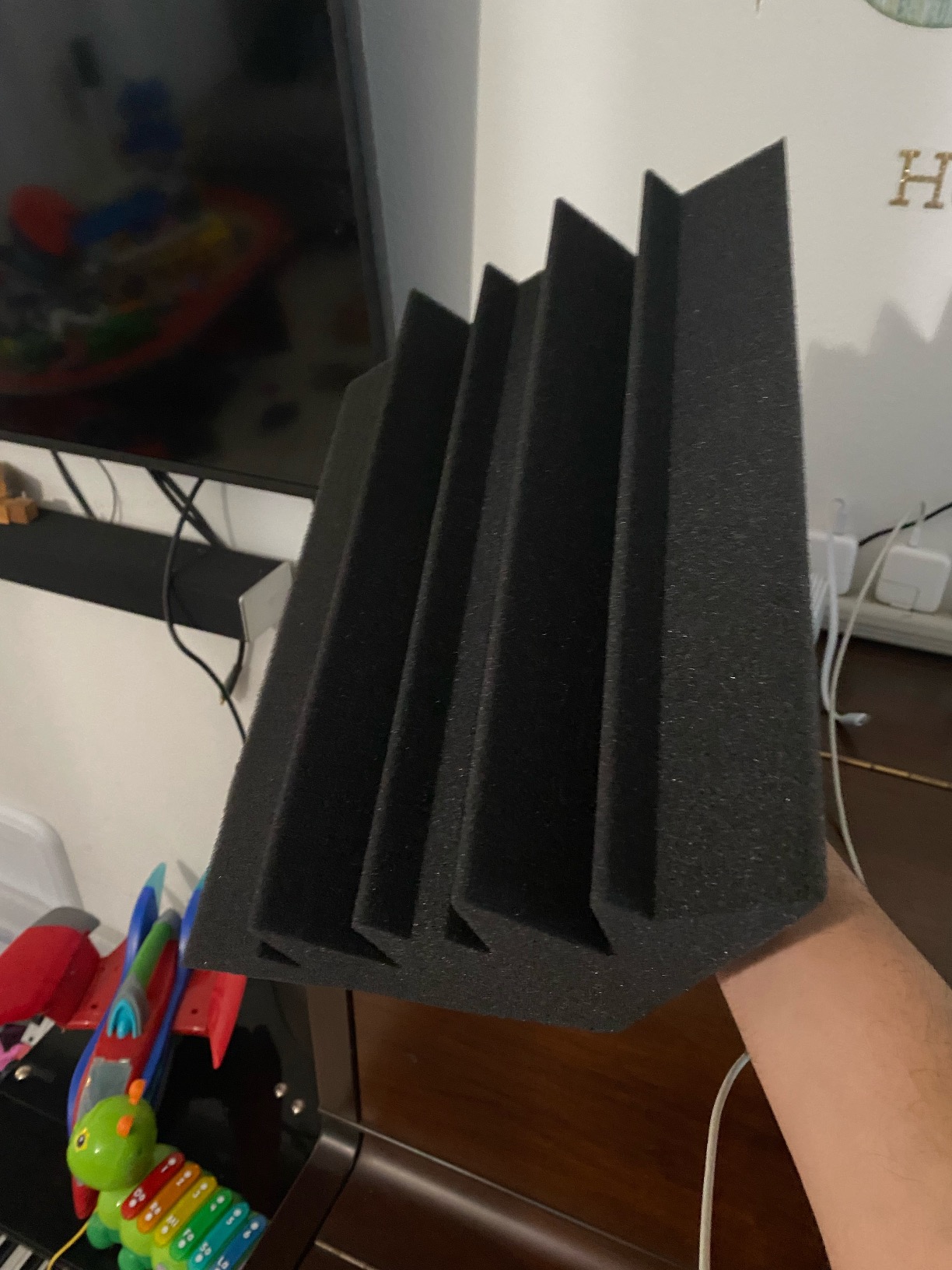 JBER 4 Pack Acoustic Foam Bass Trap Studio Foam 12