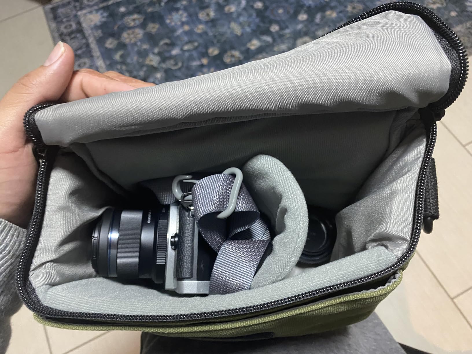 Besnfoto Camera Bag Small Crossbody Camera Shoulder Bag Purse Waterproof Canvas Cute Compact Camera Messenger Bag Case for Mirrorless DSLR SLR Women and Men customer photo 2