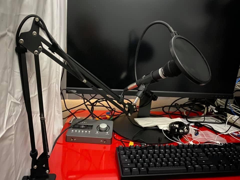 InnoGear Microphone Stand Mic Boom Arm for Blue Yeti HyperX QuadCast S SoloCast Snowball Fifine K669B and other Mic, with Shock Mount Windscreen Pop Filter Mic Clip Holder Cable Ties, Medium customer photo 2