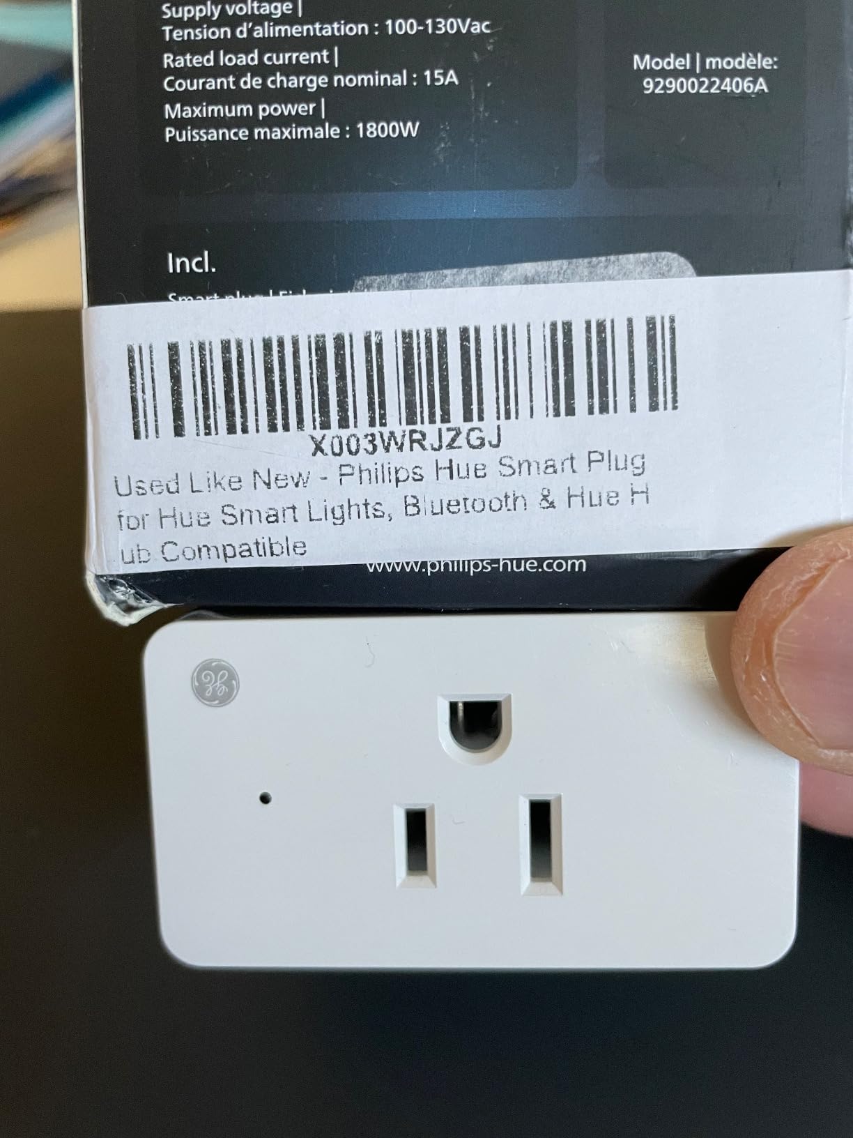 Philips Hue Smart Plug, White - 1 Pack - Turns Any Light Into a Smart Light - Control with Hue App - Compatible with Alexa, Google Assistant, and Apple HomeKit customer photo 2