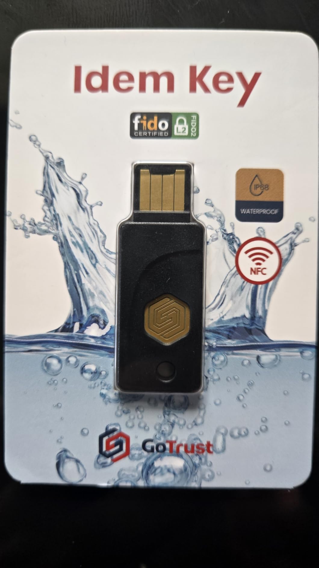 GoTrust Idem Key - A, IP68 Waterproof, Multi-Protocol Two-Factor Authentication Security Key, USB-A/NFC, FIDO2 L2 Certified - Safeguard Your Online Accounts customer photo 1