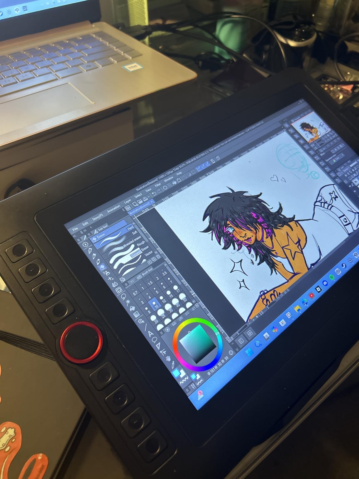 Drawing Tablet with Screen XPPen Artist 22R pro Computer Graphics Tablet 120% sRGB with Battery-Free Stylus Full-Laminated Technology, 21.5 inch Pen Display with 20 Shortcut Keys & 2 Red Dial(Black) customer photo 2