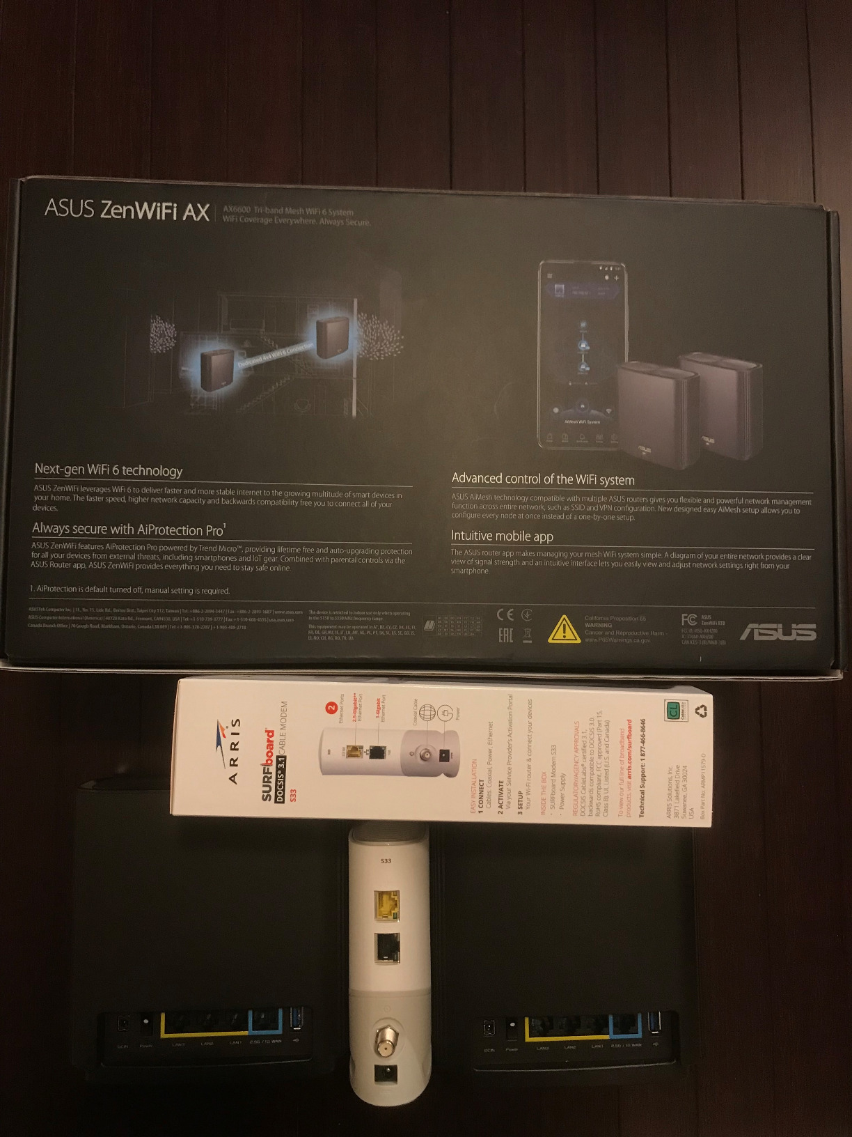 ASUS ZenWiFi AX Whole-Home Tri-Band Mesh WiFi 6 System (XT8) - 2 Pack, Coverage up to 5,500 sq.ft or 6+Rooms, 6.6Gbps, WiFi, 3 SSIDs, Life-time Network Security and Parental Controls, 2.5G Port customer photo 1