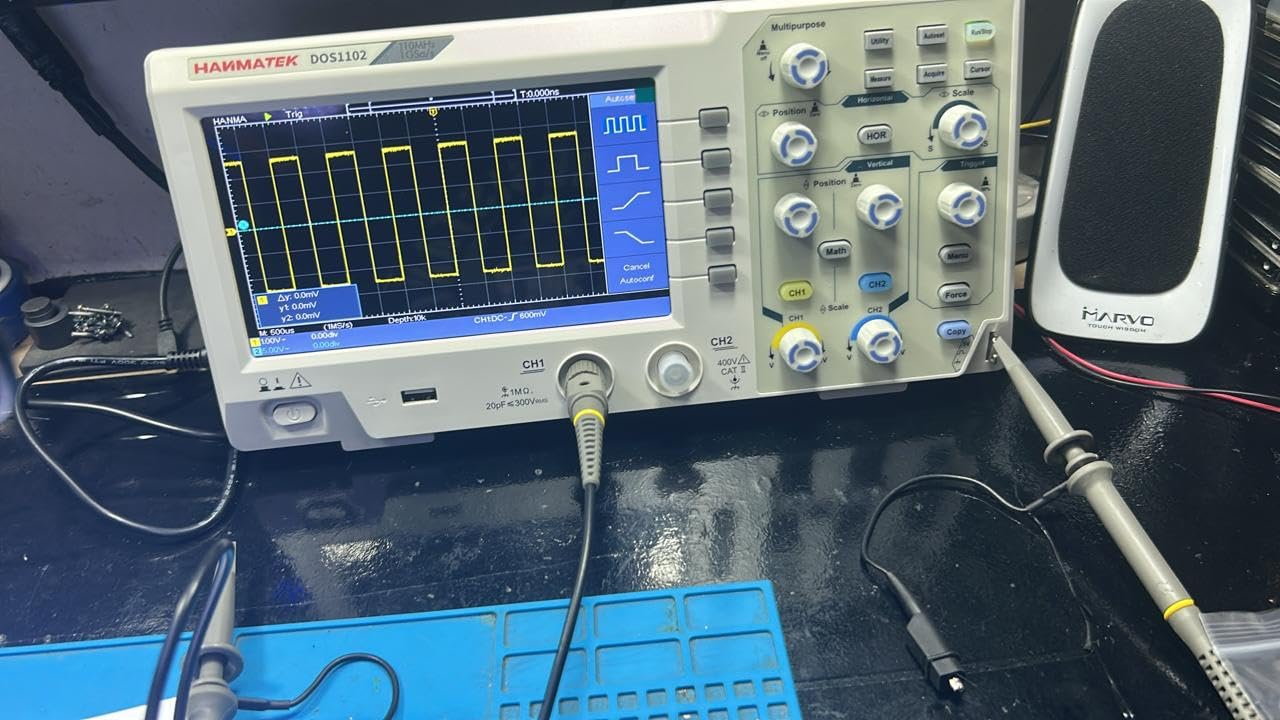 HANMATEK 110mhz Bandwidth DOS1102 Digital Oscilloscope with 2 Channels and Screen 7 inch / 18 cm, TFT-LCD Display, Portable Professional Oscilloscope Kit customer photo 1