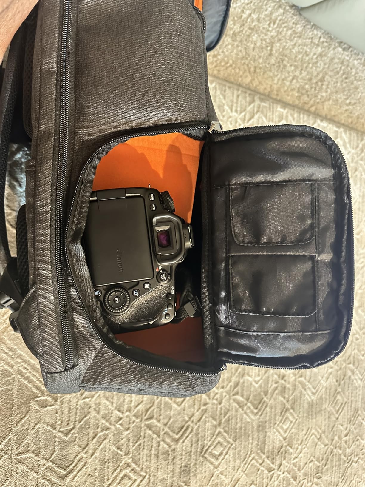 MOSISO Camera Backpack, DSLR/SLR/Mirrorless Large Men/Women Photography Camera Bag Case with 17.3 inch Laptop Compartment&Tripod Holder&Rain Cover Compatible with Canon/Nikon/Fuji/Laptop, Space Gray customer photo 2