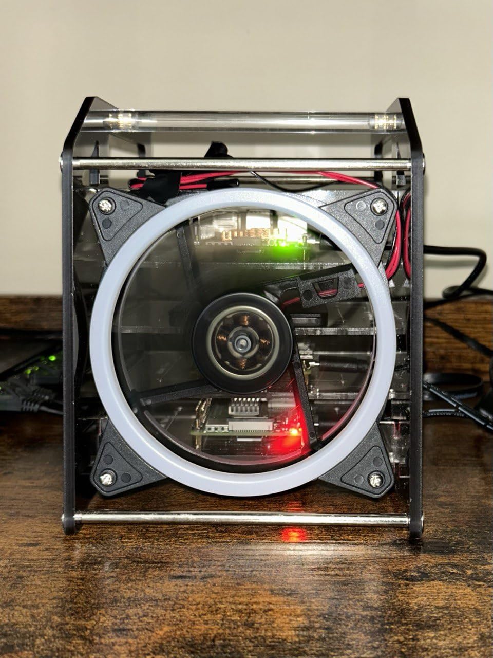 GeeekPi Cluster Case for Raspberry Pi, Pi Rack Case Stackable Case with Cooling Fan 120mm RGB LED 5V Fan for Raspberry Pi 4B/3B+/3B/2B/B+ and Jetson Nano customer photo 1