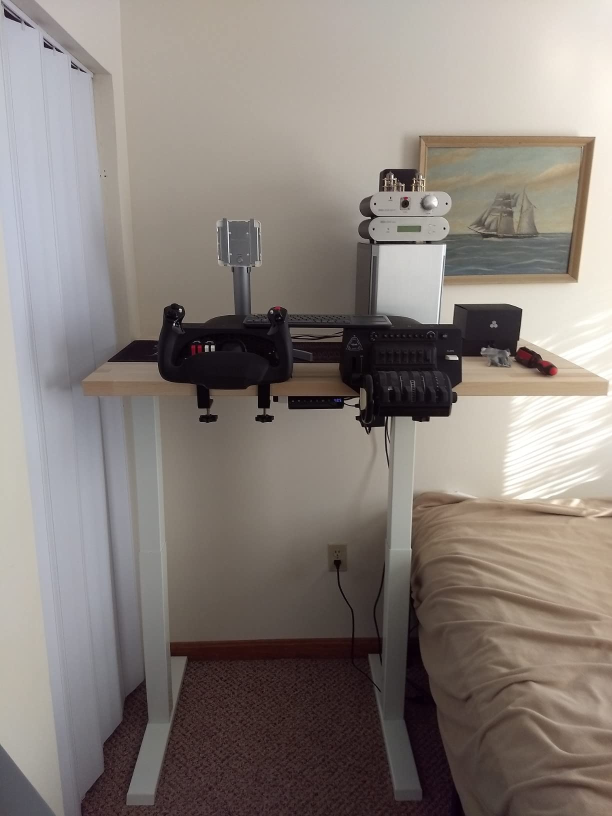 VIVO Electric Single Motor Standing Desk Frame for 41 to 74 in Table Tops, Memory Height Adjustment, Frame Only, Black, DESK-E151EB customer photo 2