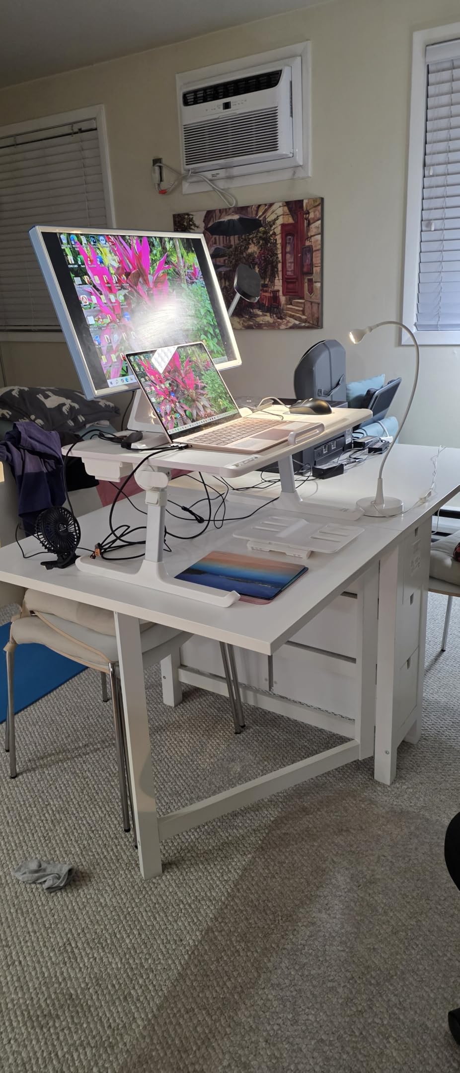 Laptop Bed Tray Desk, SAIJI X-Large Adjustable Laptop Table, Foldable Laptop Desk with Storage Drawer and Bookstand for Eating, Working, Writing, Gaming, Drawing (Black) customer photo 1