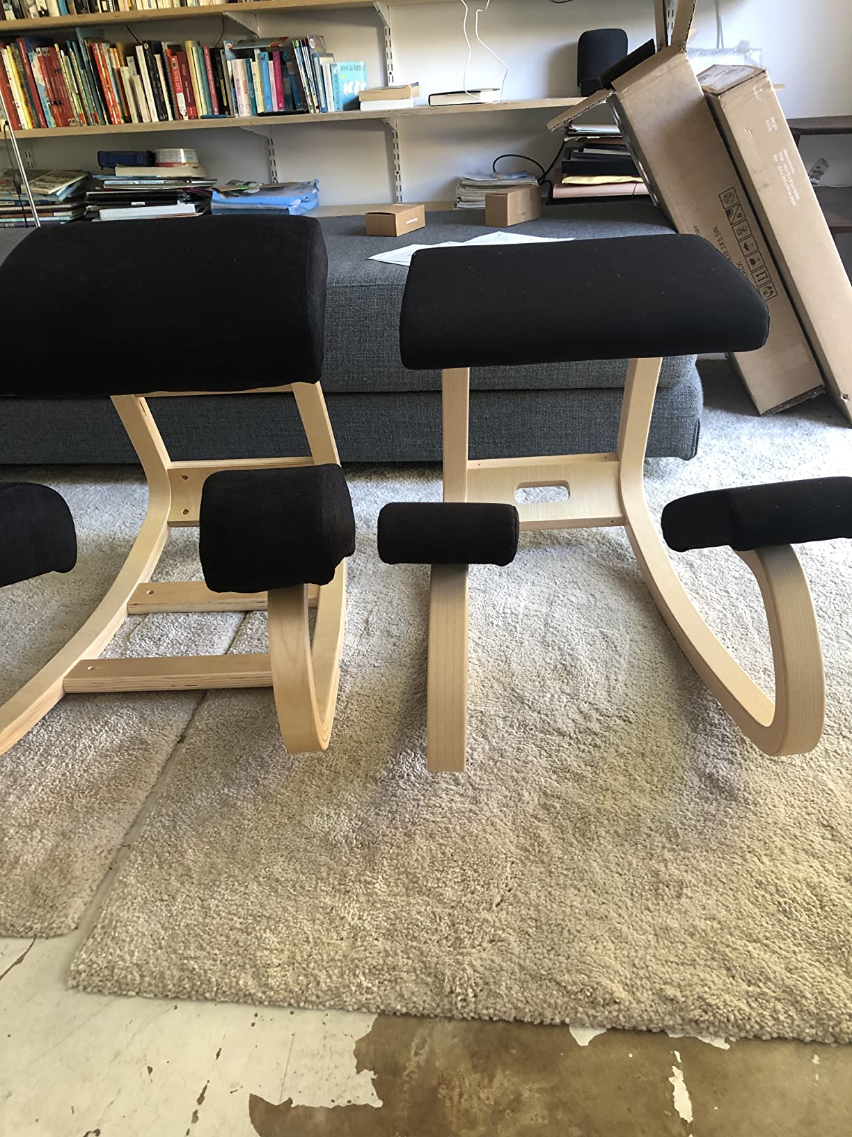 Luxton Memory Foam Ergonomic Kneeling Chair - Posture Support Comfortable Padded Office Desk Chair - Angled Rocking Stool & Balancing Seat - Natural Relief for Neck or Back Pain customer photo 2