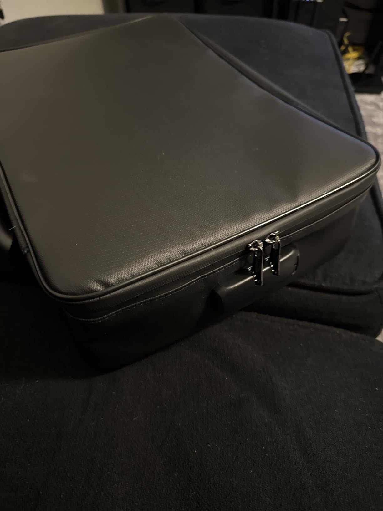 DocSafe Document Bag with Lock, Fireproof 3-Layer File Storage Case with Water-Resistant Zipper, Document Safe Portable Travel Home Organizer Bag for Laptop, Files, Certificates, Gifts for Him, Black customer photo 1